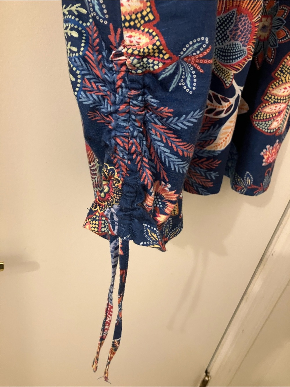 Alfred Dunner Navy Paisley Floral Top with Silver Studs - Picture 4 of 4